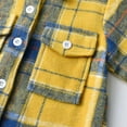 thumbnail image 5 of ZZwxWA Kids Toddler Flannel Shirt Jacket Clothes Plaid Long Sleeve Lapel Button Down Shacket Baby Boys Girls Fall Shirt Coat with Pockets, 5 of 6