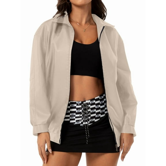 Women'S Loose Leather Oversized Long Sleeved Lapel Jackets 2025 Fall Fashion Outfits Winter Clothes