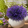 thumbnail image 6 of 20 Bundles Artificial Lavender Flowers Outdoor UV Resistant Plastic Artificial Plants Fake Shrubs Flowers Greenery Bushes for Outside Indoor Garden Home Porch Box Decor Purple, 6 of 7