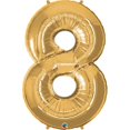 thumbnail image 1 of Anagram 87847 42 Po Numéro 8 Forme d'Or Ballon de Remplissage d'Air, 1 of 1