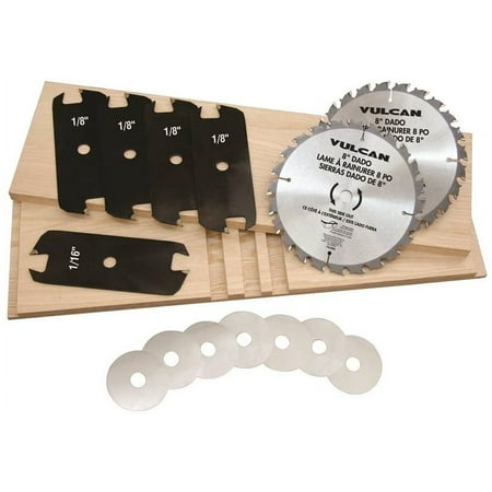 UPC: 0066366416374 | Vulcan 416371OR Carbide Stacking Dado Blade Set  8  Dia  24 Teeth
