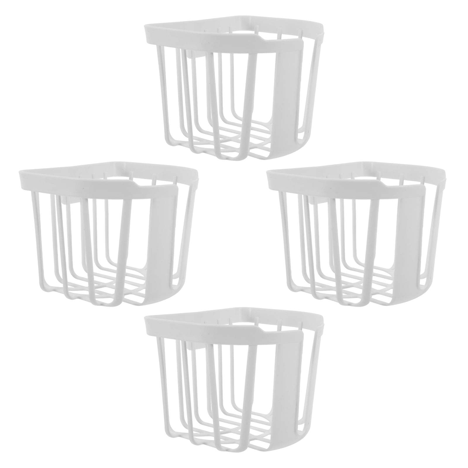HINTRMENT 4pcs Outdoor Balcony Orchid Pot Container White Plastic Rustic Design Easy Maintenance