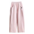 thumbnail image 6 of 7-8 Years Teen Girls Wide Leg Pants Casual Sweatpants Casual Sweatpants Pajamas Pants Teenagers Jogger Trousers Pink Sports Pants, 6 of 6