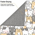 thumbnail image 4 of Dish Drying Mat, Comic Style Color Line Cartoon Cat Highly Absorbent Drying Matt Kitchen Counter, Dish Mat Drying Pad Dishes Drainer Mats for Kitchen Counter or Sink, 16 x 18 inch, 4 of 6