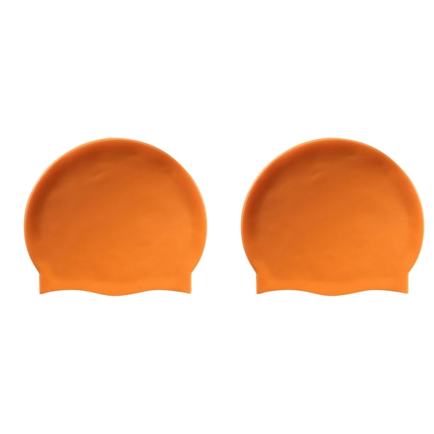 Xihbxyly Gorro de Natación Universal, Diseño Ergonómico 3D, Amplio Bolsillo para Protección Auditiva, Antideslizante E Impermeable, Ajuste Cómodo para Adultos, Impermeable, Juego de 2 Piezas, Ligero,