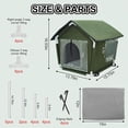 thumbnail image 2 of Maison pour Chat d'Extérieur, Maison pour Chat Résistante aux Intempéries avec Tapis et Clous de Bordure, Abri Confortable pour Chats Errants et Extérieurs, 2 of 6