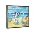 thumbnail image 3 of Stupell Industries Summer Sun Sailboat Chairs Painting Luster Gray Floating Framed Canvas Print Wall Art, Design by Paul Brent, 3 of 6
