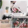 thumbnail image 2 of Rusitc Pink Rose Kitchen Curtains 27.5W X 39L Inch 2 Panels Rod Pocket Light Pink Flower French Country Small Short Cafe Curtain Mason Jar Farmhouse Window Drapes Treatment Home Decor, 2 of 6