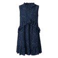 thumbnail image 3 of Shiusina summer dresses for women 2022 Women's Sleeveless V Neck Summer Dot Print Sundress Casual Mini Dress Blue M, 3 of 7