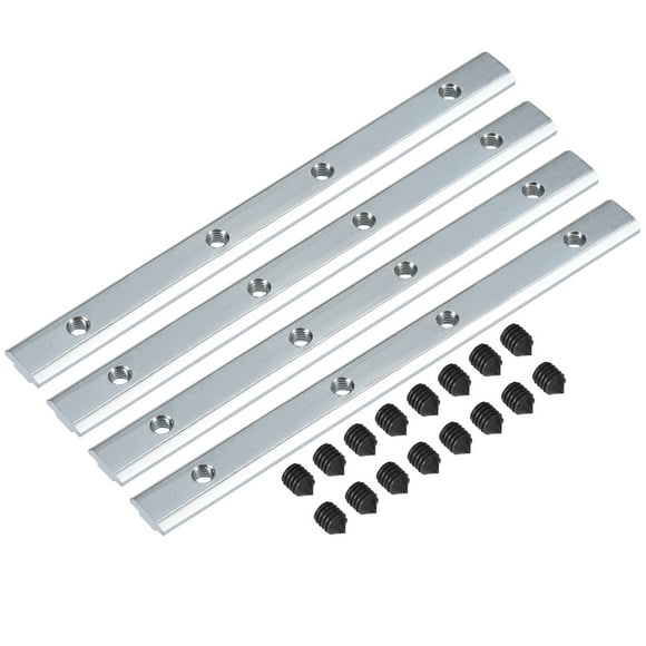 Connecteur de Ligne Droite, Support de Joint de 7 Pouces avec Vis pour Profil d'Extrusion en Aluminium de la Fente T de la Série 3030, 4 Pièces