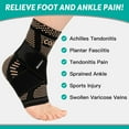 thumbnail image 5 of INDEEMAX Ankle Brace for Women & Men, Ankle Compression Sleeve Support Copper Infused Ankle Brace for Sprained Ankle, Plantar Fasciitis Sports, Achilles Tendonitis Pain Relief, Copper Black, XL, 5 of 9