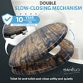 thumbnail image 3 of sanilo round, silent slow close, molded wood, adjustable toilet seat, vintage, 3 of 7