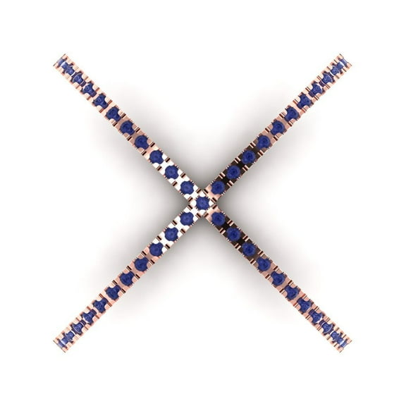 Statement Engagement Ring for Women - 0.245ct Simulated Tanzanite in 14K Rose Gold Promise Ring