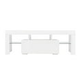 thumbnail image 5 of SalonMore Modern LED TV Stand with Lights & Drawer for Living Room,Bedroom,Office,White, 5 of 11