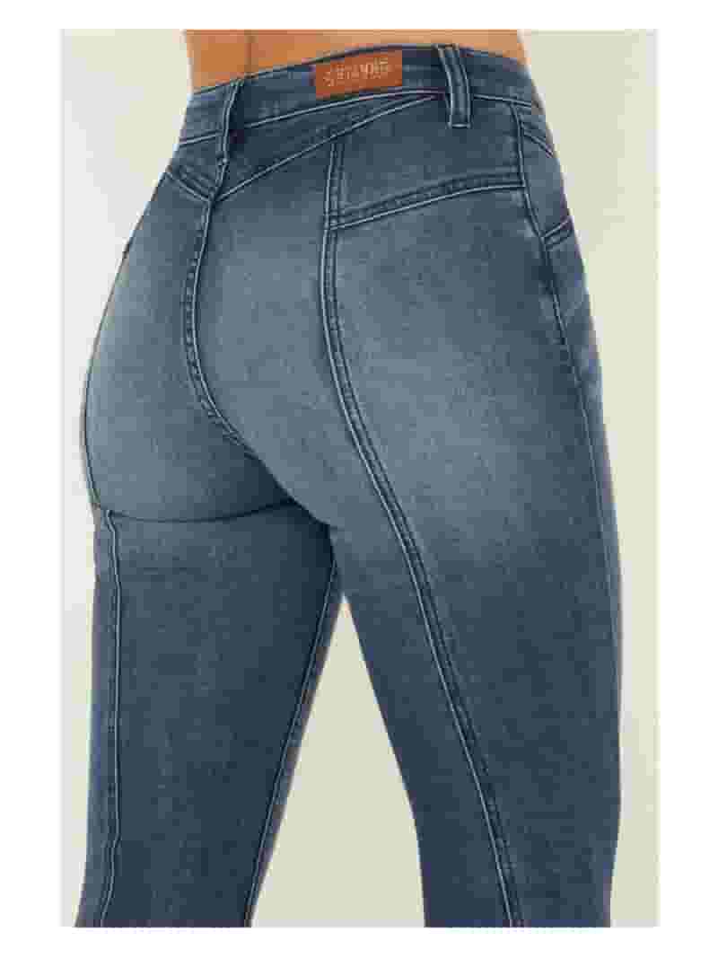 【PORTERNA】Demi Washing Flared Jeans Shyanne Women's Medium Wash High Rise Eden Stretch Flare
