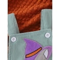 thumbnail image 5 of FEORJGP Toddler Baby Boys Girls Halloween Overalls 0 3M 6M 9M 12M 18M Infant One-piece Rompers Sleeveless Jumpsuits Witch Pumpkin Cat Embroidered SquaGirl Fashion Cute Comfy Clothes for Fall, 5 of 7