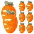 thumbnail image 2 of Fluffy Wool Felt Carrots Craft Decor Accessories for Clothing Hats Needle Felting Projects 8pcs, 2 of 5