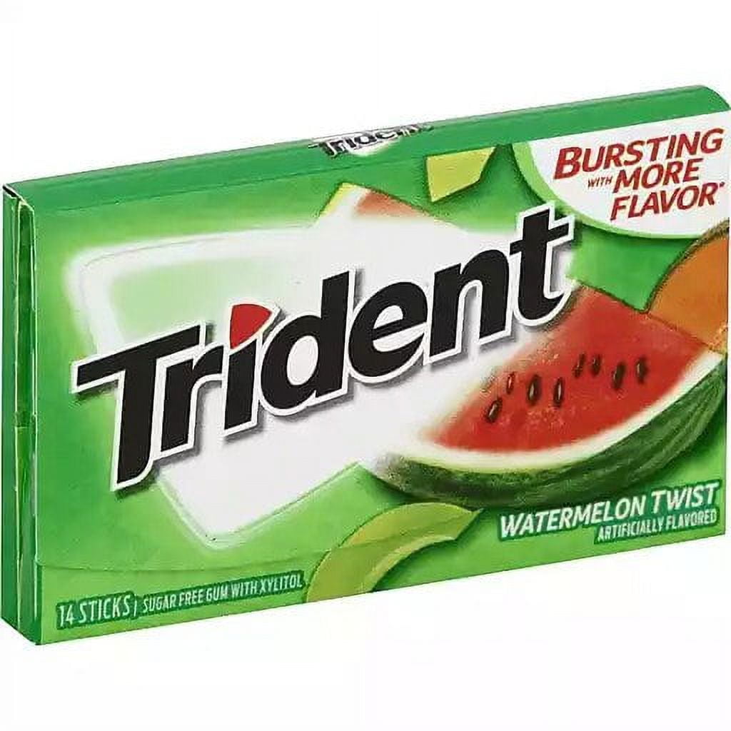 Trident Sugar Free Gum 14 Sticks - Watermelon Twist [ 6 Pack ]