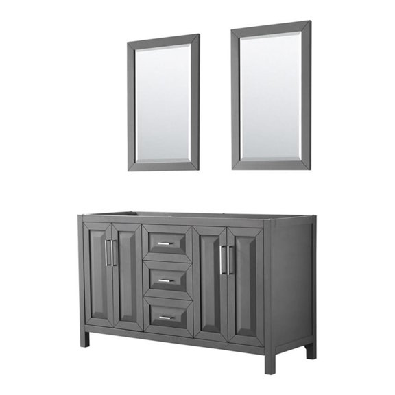 Wyndham Collection Wcv252560dcxsxxm24 Daria 59" Double Free Standing Vanity Cabinet - Dark