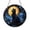 Acrylic 3.5 Inch, variant on Stained Glass Black Cat under Moonlight Window Hanging Art