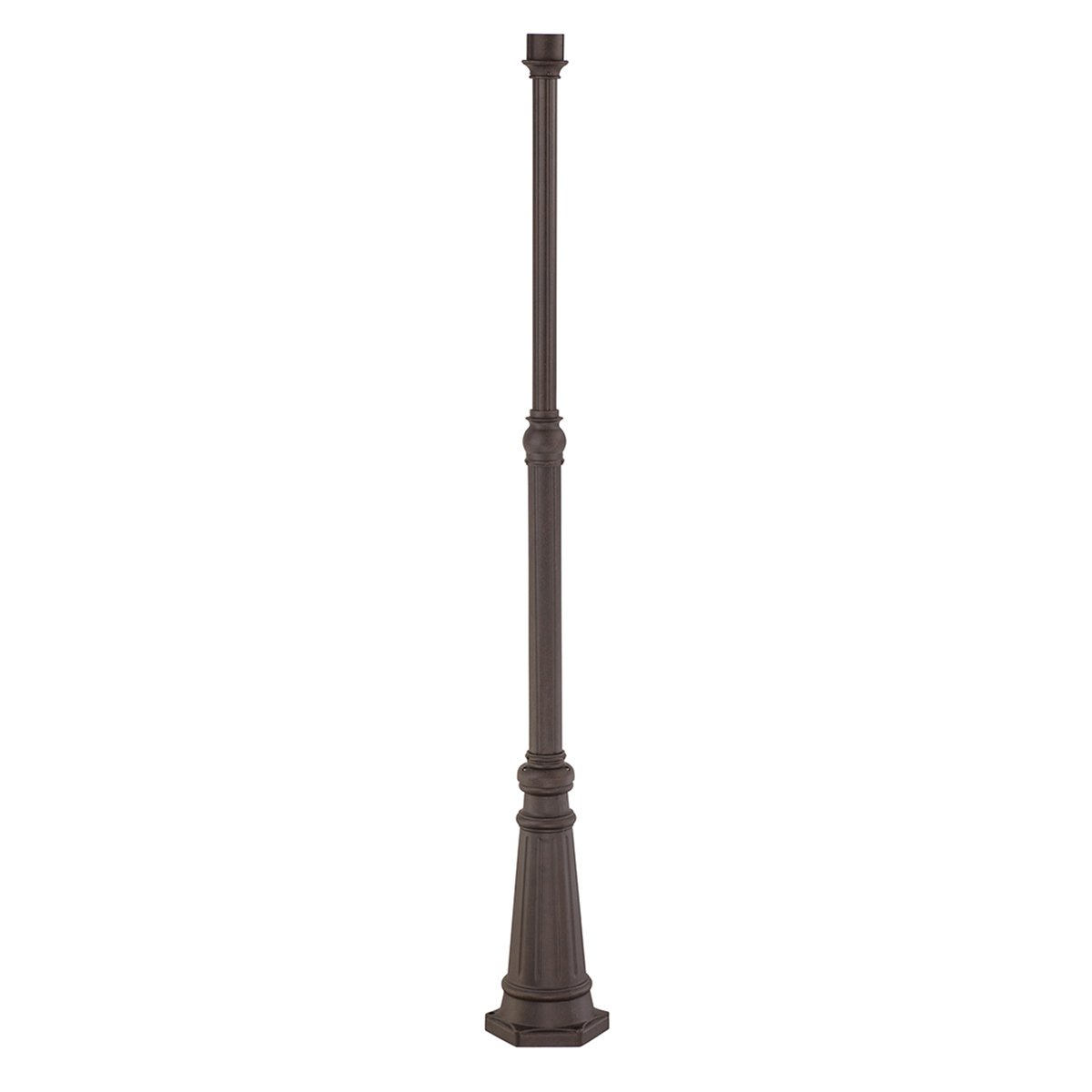Urban Ambiance Luxury 81-Inch Tall Post for Outdoor Post Lights, Beautiful Royal Bronze Finish, Corinthian Stem Design, 2.97-Inch Male End, Accepts 3-Inch Diameter Female Mounts, UQL1191