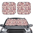 thumbnail image 2 of Fotbe Rocket Pattern 2-Piece Car Windshield Sun Shade | Sun Blocker for Car Windshield | Foldable Automotive Interior Accessories for Sun Protection-Small, 2 of 7
