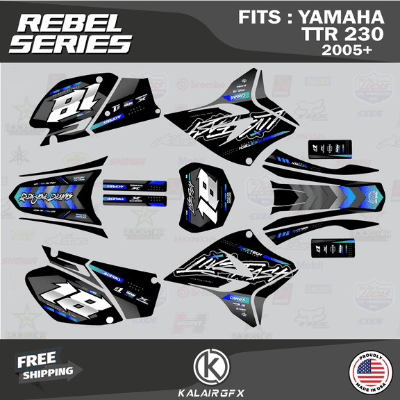 Kalair GFX Graphics Kit for Yamaha TTR230 (2005 ) Rebel Series