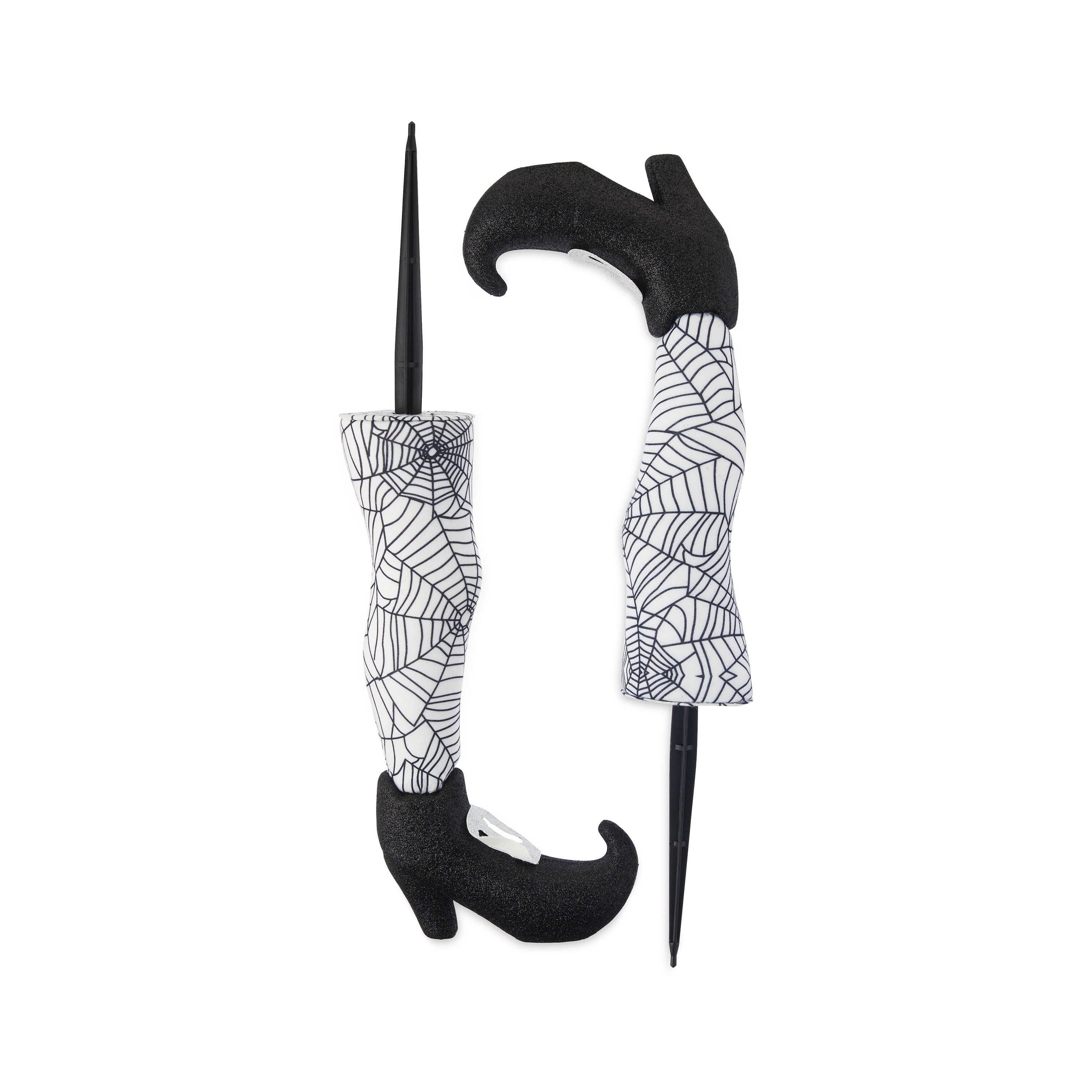 Way to Celebrate 2-Piece Halloween Witches Boot Yard Stake, White