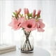 thumbnail image 5 of (Un paquete de rosa roja) Magnolia única pequeña flor artificial fresca arreglo de flores falsas decoración del hogar boda, 5 of 14