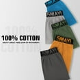 thumbnail image 5 of Natural Feelings Men's 5-Pack Cotton Knitted Comfort Loose Boxer Shorts Elastic Waistband Underwear, 5 of 7