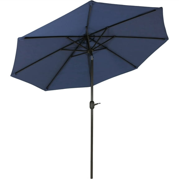 Sunnydaze 92.5" Navy Blue Solid Octagon Market Umbrella