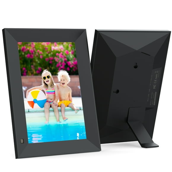 BSIMB Wi-Fi Cadre Photo Numérique 8 Pouces 16 Go 1280x800 Écran IPS avec Télécommande Téléversez des Photos/vidéos à Partir de l'Appli, Courriel, Cadeau pour la Fête des Mères
