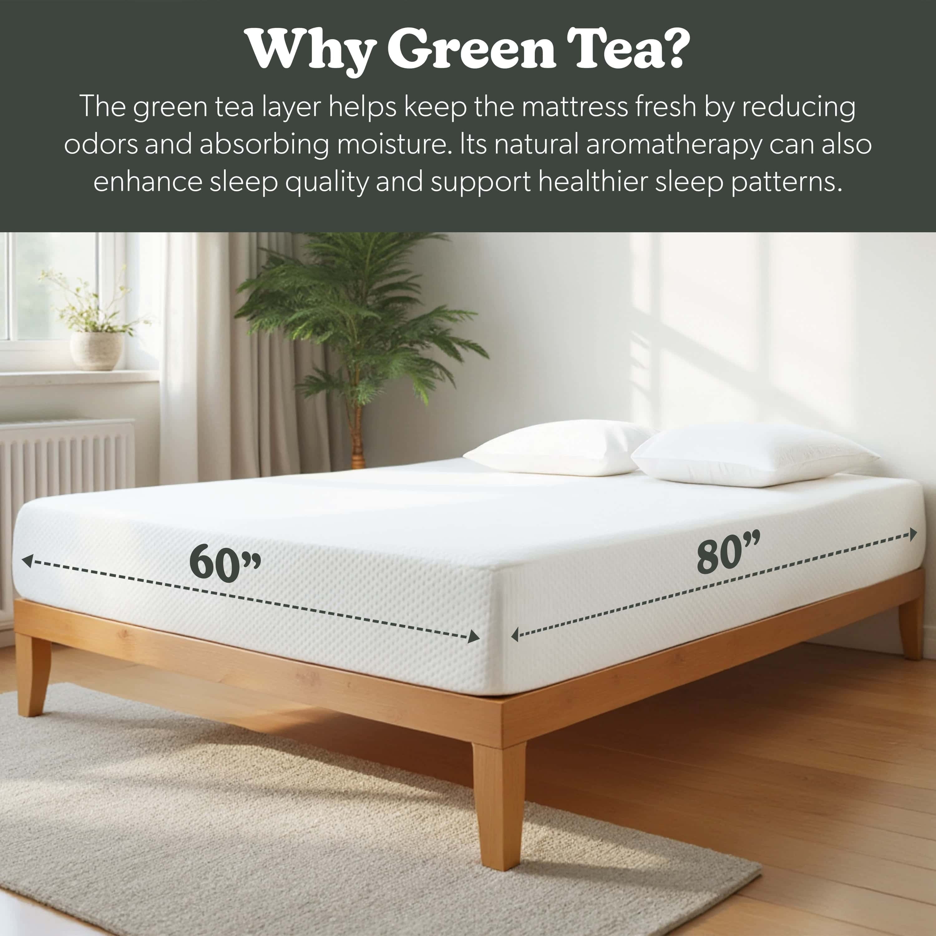 Hearth & Harbor 12" Queen Mattress in a Box, Cooling Memory Foam Mattress Queen, CertiPUR-US Certified, Fiberglass Free