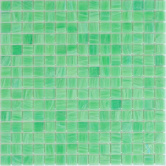 Celestial 12 in. x 12 in. Glossy UFO Green Glass Mosaic Wall and Floor Tile (20 sq. ft./case) (20-pack)