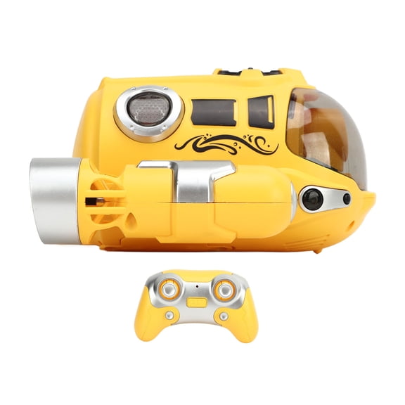 NFTIGB 2.4Ghz Remote Control Motorboat with Spray and Light, RC Submarine Watercraft Toy for Pools and Lakes, Includes 500mAh Battery, 6.69 inches / 170 mm, Yellow