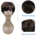 PHOCAS Black Cherry Short Pixie Wigs for Women Synthetic Black Short