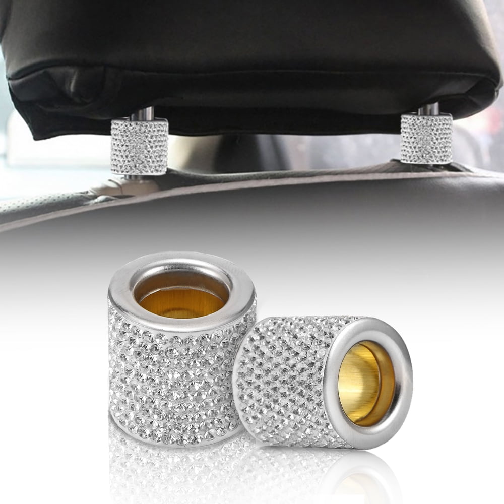 Crystal Car Seat Headrest Collar Decor Charms Diamond Bling Rhinestone Universal Winbang Car Interior Accessories 1pc