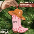 thumbnail image 4 of Personalized Christmas Boots Ornament 2024 -Custom Ornament Pink Cowgirl Boots Ornament Customized Western Themed Christmas Ornaments for Girls Pink Boots Ornaments Cowgirl Ornament, 4 of 9