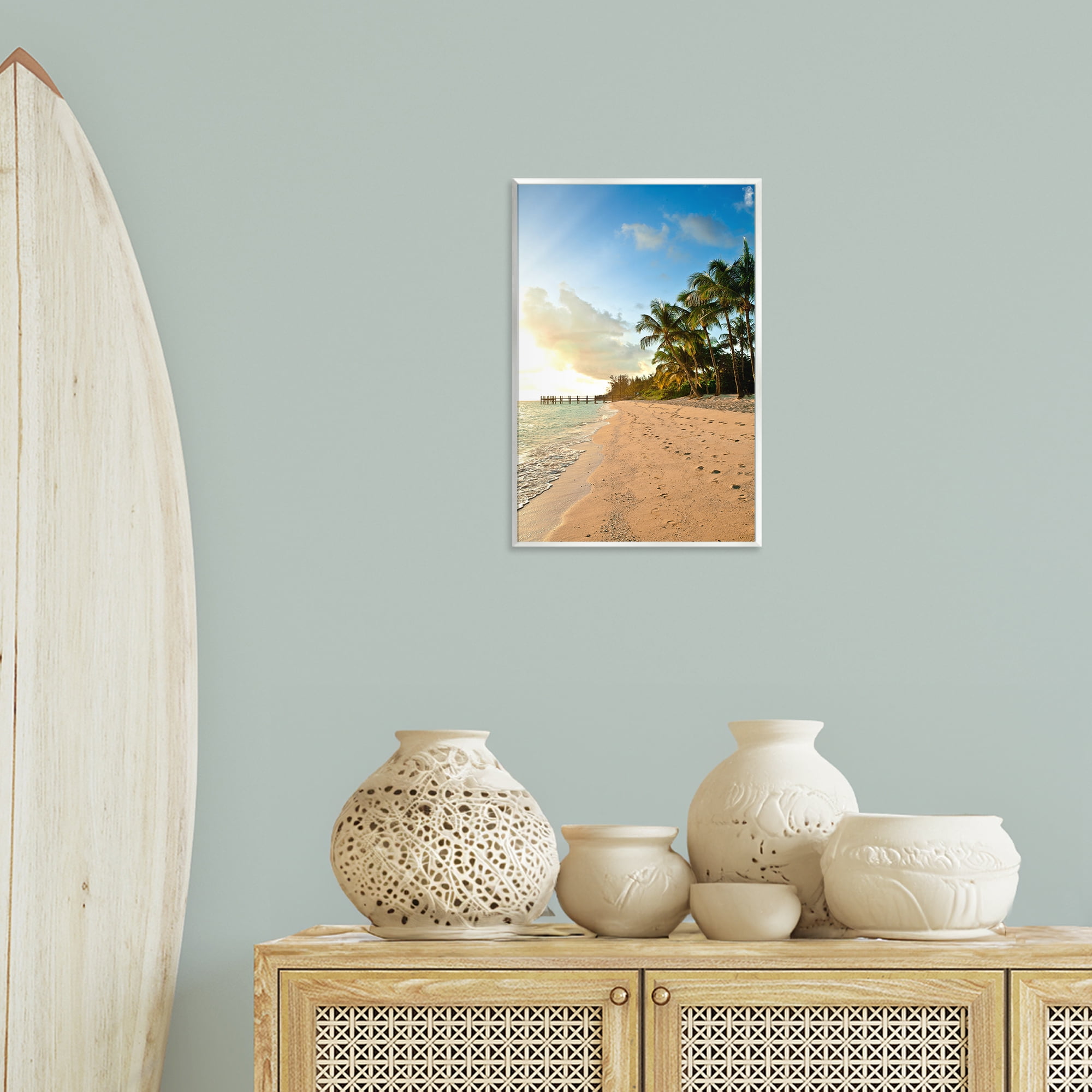 Stupell Industries Sandy Footprints Shore Coastal Photography Unframed Art Print Wall Art, 13 x 19