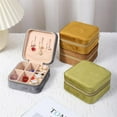 thumbnail image 6 of Small Jewelry Box Velvet Ring Earring Holder Plate High Quality Creative Desk Jewelry Storage Stand Jewellery Display Case A09 1PC, 6 of 6
