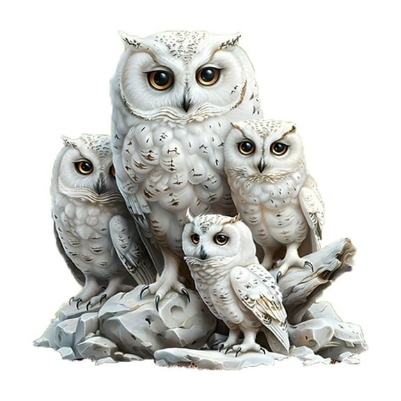 Owl Garden Statue, Acrylic Owl Figurine Garden Lawn Ornaments for Outdoor Yard Garden Decorations