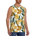 thumbnail image 2 of Daiia Yellow Tulips Printed Men's Tank Tops,Casual Soft Sleeveless Gym Muscle Shirts Bodybuilding Tee-Large, 2 of 8