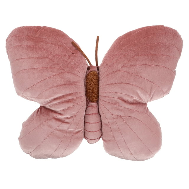 Bonita almohada de peluche con forma de mariposa rosa Decorativa y decorativa Para la cama Divertidas almohadas de peluche para niñas