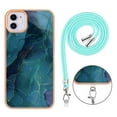 thumbnail image 7 of Feishell for iPhone 11 Case with Detachable Crossbody Strap, Fashion Marble Pattern Glossy Cover for Women Girls, Slim Fit Anti-Scratch Phone Case for iPhone 11,Green, 7 of 7