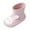 N238 Pink, variant on Kids Rain Boots Mid Calf Cartoon Appliques Waterproof Kawaii Lightweight Loose Outdoor Casual Boys Rain Boots Size 2.5-3 Years White