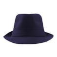 thumbnail image 2 of ZQUUVOU Men Women Classic Structured Trilby Fedora Hat Navy, 2 of 4