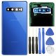 thumbnail image 1 of ubrokeifixit Funda trasera de cristal para Galaxy S10 con lente de cámara, azul, 1 of 3