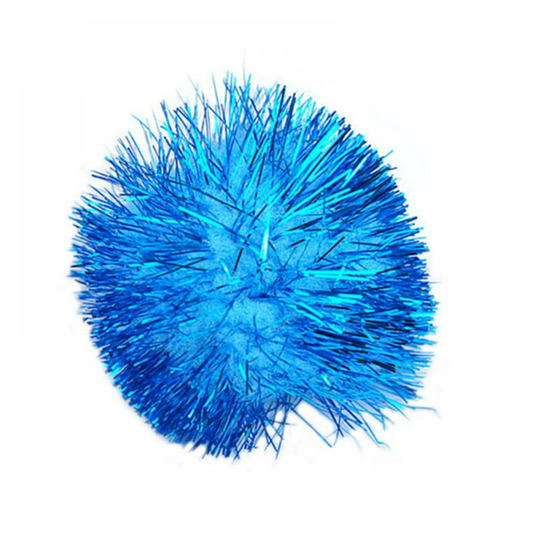  RIMOBUL 100PCS 1.5 INCH Cat Toy Balls Extra Large Sparkly  Cat's Favorite Chase Glitter Ball Toy Sparkle Pom Pom Balls : Pet Supplies