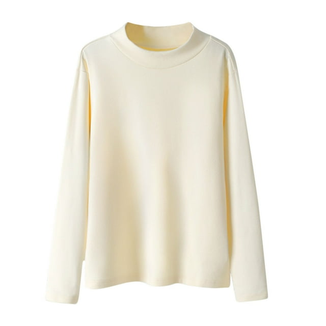 Dealovy Toddler Baby Long Sleeve Tops Solid Color Pullover Base Layer Kids Unisex Comfy Crewneck Base Shirt