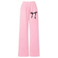 thumbnail image 5 of Kiijoy Little Girls High Waisted Straight Leg Sweatpants Casual Active Pants, Sizes 6-7, 5 of 5